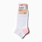 Носки женские укороченные, цвет белый/розовый, размер 25-27 (38-42) - Фото 3