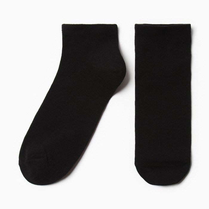 Носки мужские укороченные, цвет черный, размер 25-27 (38-42) - Фото 1