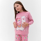Пижама для девочки, цвет розовый, рост 98 см - Фото 2