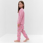 Пижама для девочки, цвет розовый, рост 98 см - Фото 3