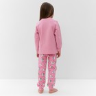 Пижама для девочки, цвет розовый, рост 98 см - Фото 4
