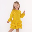 Платье для девочки, цвет горчичный, рост 104 см - фото 10873711