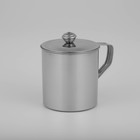 Кружка из нержавеющей стали Доляна «Индия» «Тарун», 500 мл, 12×9×11 см, с крышкой - Фото 2