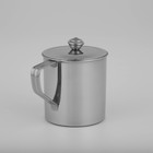 Кружка из нержавеющей стали Доляна «Индия» «Тарун», 500 мл, 12×9×11 см, с крышкой - Фото 3