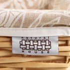 Корзина стеллажная "Листья", 400 х 310 х 170 мм, бежевая - фото 22624862