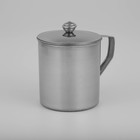 Кружка из нержавеющей стали Доляна «Индия» «Тарун», 600 мл, 13.5×9.5×12 см, с крышкой - Фото 2