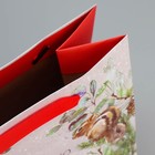 Пакет крафтовый вертикальный «Новогодний лес», ML 23 × 27 × 11.5 см - Фото 6