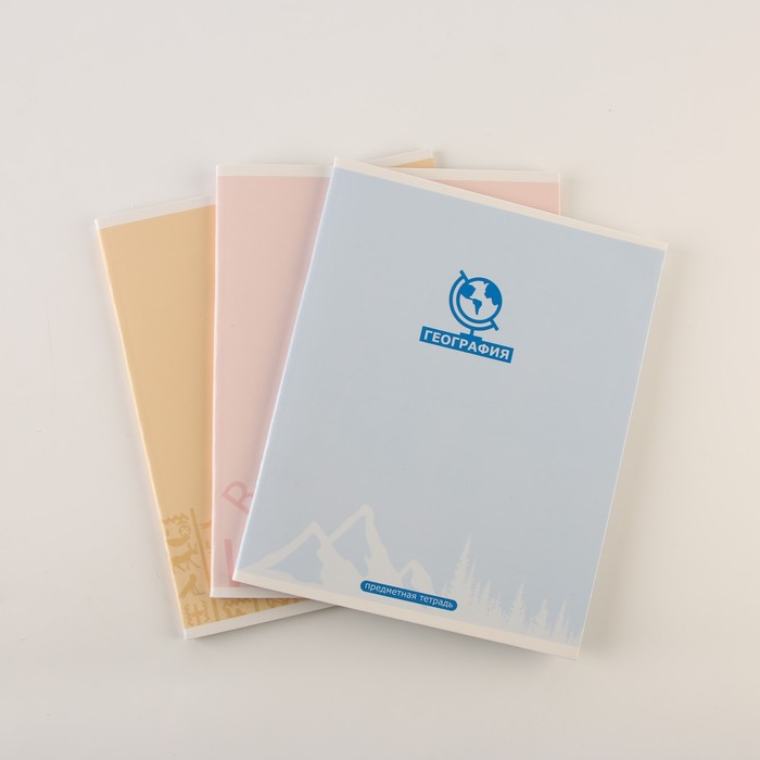 Тетради предметные, 48 л., А5, набор из 3 шт., «Минимализм» - Фото 1