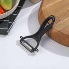 Овощечистка керамическая Magistro Black, 13 см, цвет чёрный - фото 24254172