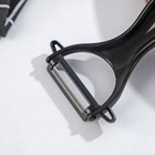 Овощечистка керамическая Magistro Black, 13 см, цвет чёрный - фото 24254173