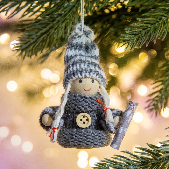 Ёлочная игрушка на ёлку «С Праздником!», 7 см х 6 см х 3 см - Фото 1