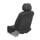 Чехлы на сиденья в автомобиль TORSO Premium, 11 предметов, белая строчка - Фото 3
