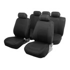 Чехлы на сиденья в автомобиль TORSO Premium, 11 предметов, черный - фото 19872827