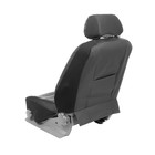 Чехлы на сиденья в автомобиль TORSO Premium, 11 предметов, кожа PU, черный - Фото 3