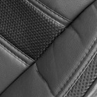 Чехлы на сиденья в автомобиль TORSO Premium универсальные, 11 предметов, кожаные вставки, чёрный - фото 9683911