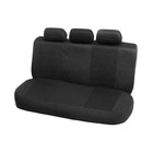 Чехлы на сиденья в автомобиль TORSO Premium, 11 предметов, кожаные вставки, красные вставки - фото 9683936