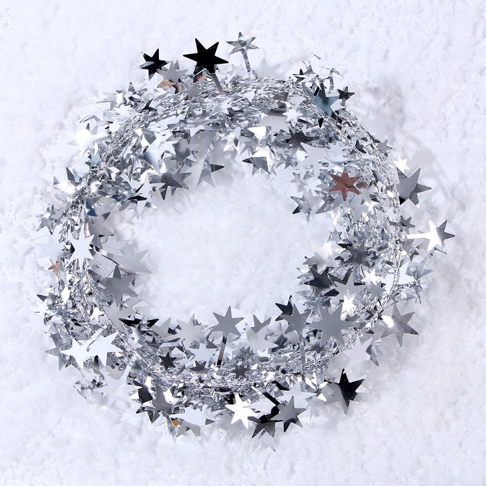 Проволока для поделок и декора «Звёздочка» длина — 5 метров, серебряная - Фото 1