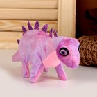 Мягкая музыкальная игрушка «Динозаврик», 27 см, цвет фиолетовый - фото 4091321