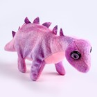 Мягкая музыкальная игрушка «Динозаврик», 27 см, цвет фиолетовый - фото 9683967