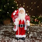 Дед Мороз "В костюме с орнаментом" 28 см, красный - фото 821411