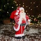Дед Мороз "В костюме с орнаментом" 28 см, красный - Фото 2