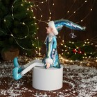 Новогодний шут "В блестящем костюмчике" 40 см, синий - Фото 4