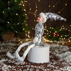 Новогодний шут «В блестящем костюмчике», 40 см, серебро - Фото 4