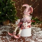 Новогодний шут «В нарядном костюмчике» музыка шевелит головой, 46 см, сиреневый - Фото 4