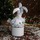 Новогодний шут «В нарядном костюмчике» музыка шевелит головой, 46 см, белый - Фото 3