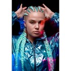 ZUMBA Канекалон однотонный, гофрированный, 60 см, 100 гр, цвет голубой AY31 - Фото 8