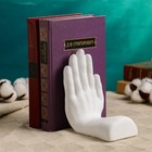 Подставка для книг "Рука" белая, 15см - фото 319927830