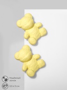 Серьги пластик «Мишки» со смайликами, цвет жёлтый - Фото 2