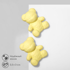 Серьги пластик «Мишки» со смайликами, цвет жёлтый - фото 9398757