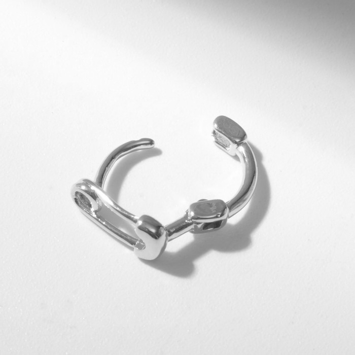 Пирсинг в ухо (хеликс) "Булавка", d=8мм, цвет серебро