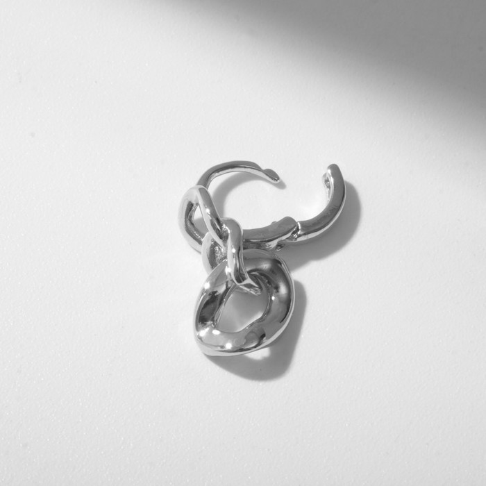 Пирсинг в ухо (хеликс) "Цепь", d=8мм, цвет серебро