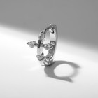 Пирсинг в ухо (хеликс) "Крестик", d=8мм, цвет белый в серебре - фото 788576