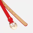 Ремень женский, ширина 1.8 см, винт, пряжка металл, цвет красный - фото 22555367