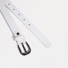 Ремень женский, ширина 2,2 см, винт, пряжка металл, цвет белый - фото 24254230