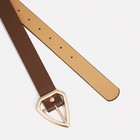 Ремень женский, ширина 2,8 см, пряжка пластик, цвет коричневый - фото 22580989