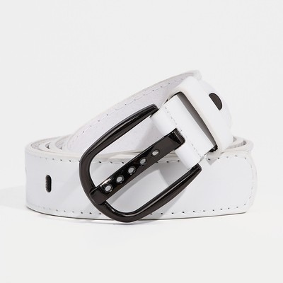 Ремень женский, ширина 2.8 см, винт, пряжка металл, цвет белый