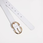 Ремень женский, ширина 3 см, винт, пряжка металл, цвет белый - фото 22581035