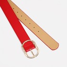 Ремень женский, ширина 4 см, пряжка металл, цвет красный - фото 39081149