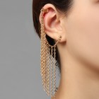 Серьга кафф «Водопад», с цепями, цвет золото - Фото 2