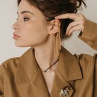 Серьга кафф «Водопад», с цепями, цвет золото - Фото 5