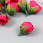 Бутон на ножке для декорирования "Роза пионовидный бутон" фиолет 2,5х3 см (комплект 10 шт) - фото 22521315