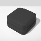 Шкатулка для украшений, 10.5×10.5×5 см, чёрная - Фото 1