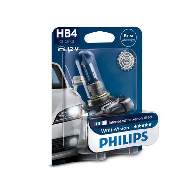 Галогенная лампа Philips WHITE VISION HB4/9006 (51) P20d, 12 В, блистер