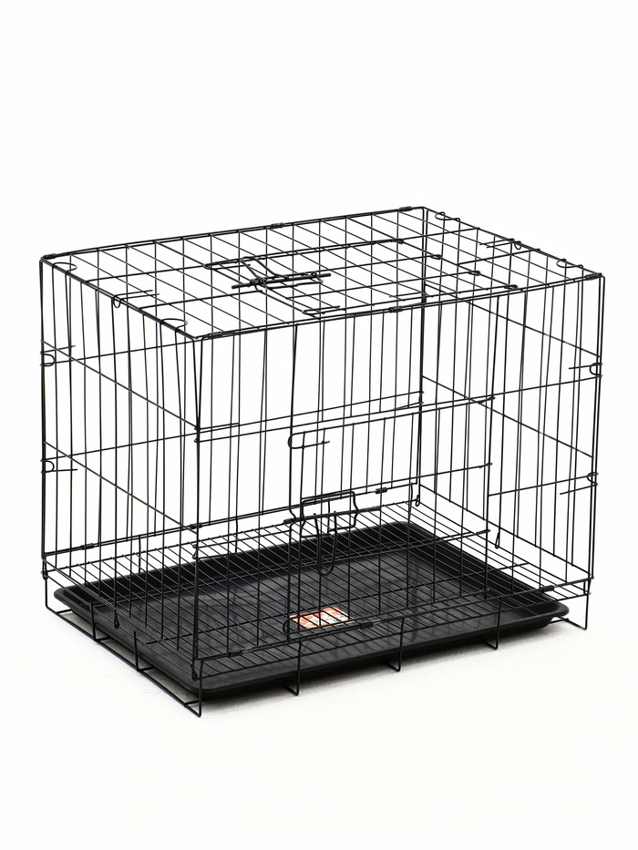 Клетка для собак 61×42×50 см, чёрная - Фото 1