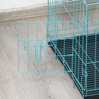 Клетка для собак 61 х 42 х 50 см, синяя - Фото 7