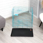 Клетка для собак 61 х 42 х 50 см, синяя - Фото 10